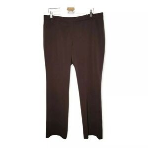 VTG FACONNABLE Trousers Chocolate Brown Women's 16 T Mid Rise Classic Work Pants